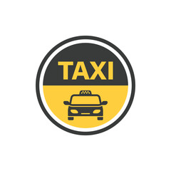 Taxi service icon in flat style. Cab vector illustration on isolated background. Delivery company sign business concept. - 790025638