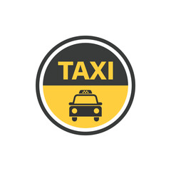 Taxi service icon in flat style. Cab vector illustration on isolated background. Delivery company sign business concept. - 790025639