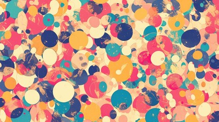 Background with a textured design featuring colorful circle patterns