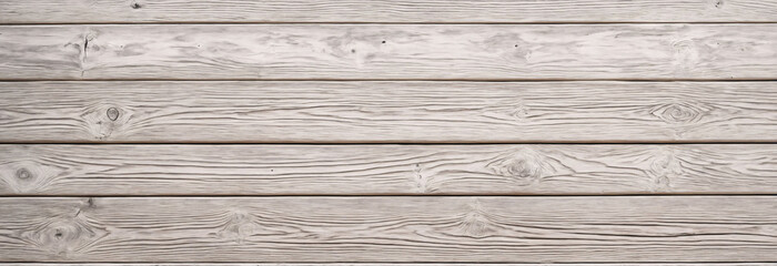 Fototapeta premium Old white painted wooden texture, wallpaper and background. Light gray wood texture with natural pattern. Empty wooden surface, top view, horizontal composition