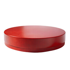 3d style illustration of Empty red round podium for displaying merchandise, isolated on transparent background
