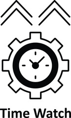 Time watch Vector icon which can easily modify or edit