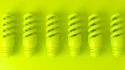 Light bulb eco friendly green energy isolated render 3d render