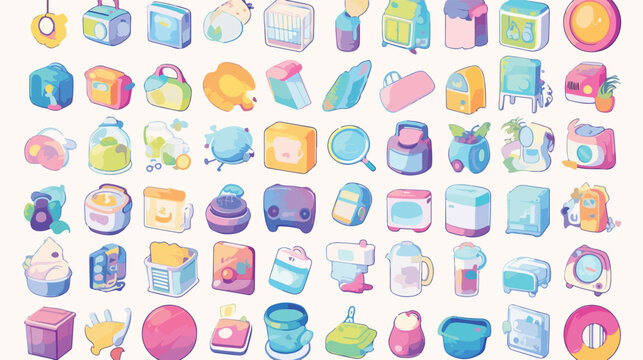 180 trendy gradient vector thin line icons set of h