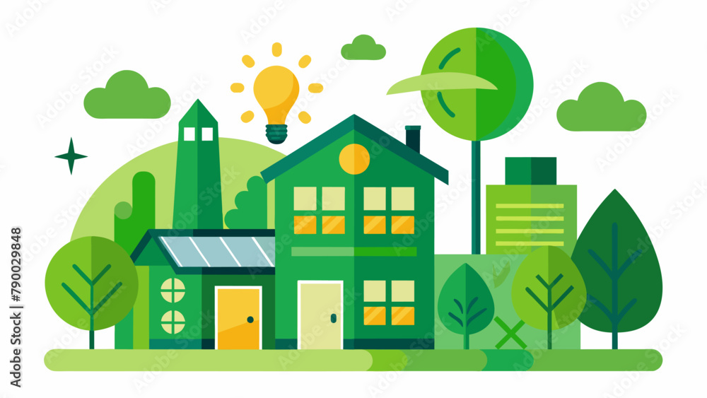 Poster a green building initiative that encourages energyefficient and ecofriendly practices in new constru