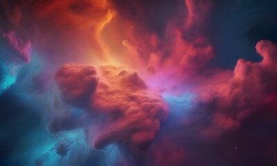 background with colorful clouds - obrazy, fototapety, plakaty