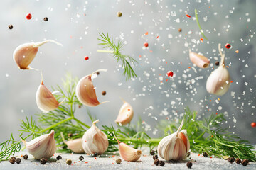 Garlic Cloves in Dynamic Dance