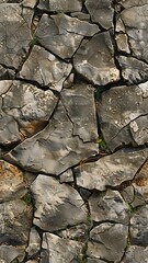 a tileable ground texture of a stone weathered falgstone path 