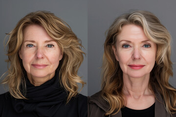Professional photograph capturing the transformational process of botox application