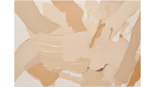 Beige abstract painting using acrylic