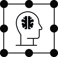 Human brain Vector icon which can easily modify or edit