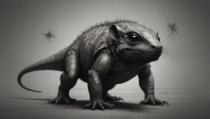 iguana on the rocks - Powered by Adobe