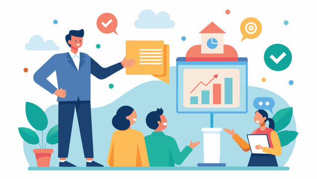 A workshop facilitator presenting a stepbystep guide on how to advocate for change within local government through effective communication and