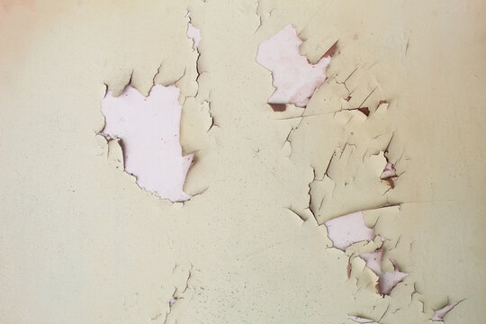 The walls of the house were badly damaged with peeling paint. Paint spots are gone