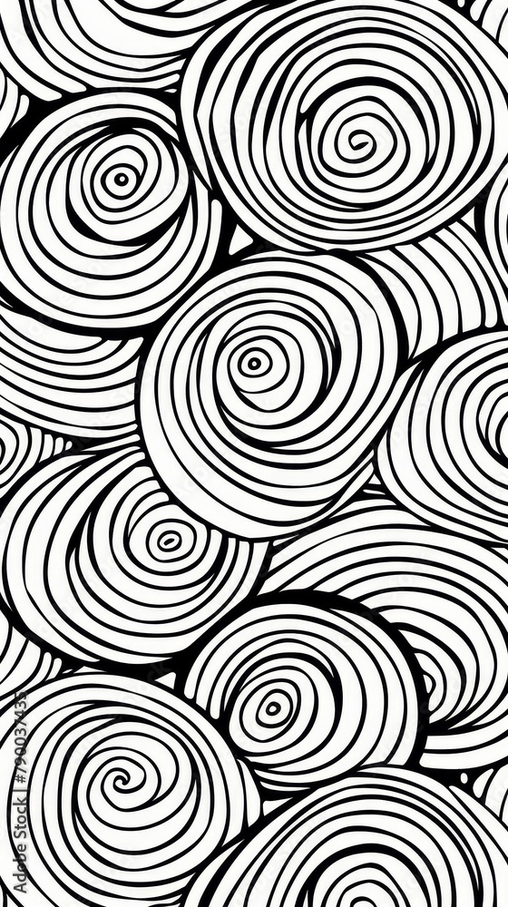 Poster patterns: a coloring book page showcasing a mesmerizing tessellation pattern, with repeating shapes 