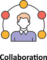 Collaboration Vector icon which can easily modify or edit