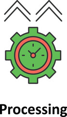 Time watch Vector icon which can easily modify or edit