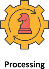 Processing Vector icon which can easily modify or edit