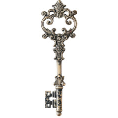 Keys of Baroque Art isolated on transparent png.