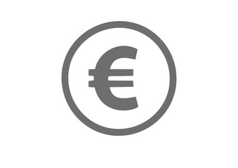 euro symbol on white background
