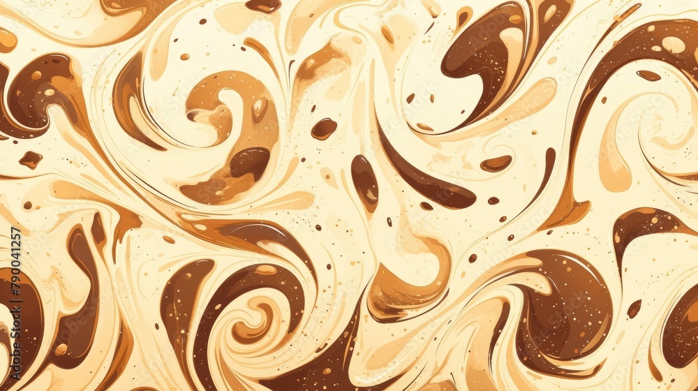 Poster an effortlessly delightful swirl of chocolate eskimo and syrup creates a ice cream pattern