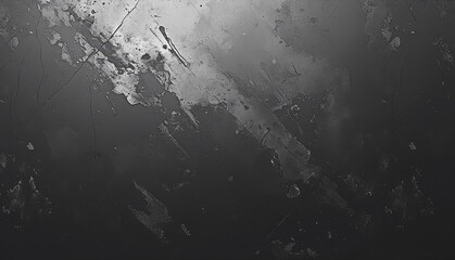 A black background with a grunge texture, featuring white streaks and scratches that add an edgy aesthetic to the design. 