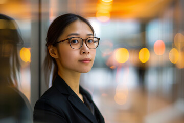 professionalism of a personal assistant, with the background blurred to highlight their expertise and dedication in their job, conveying a sense of competence and reliability. - obrazy, fototapety, plakaty