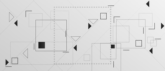 Abstrac Digital geometric tech elements. 