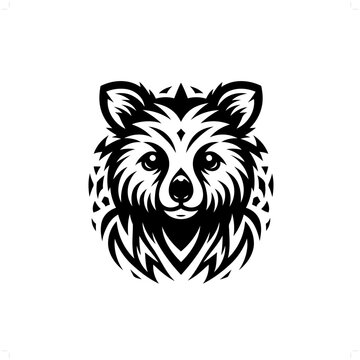 recommend clip art: Quokka in modern tribal tattoo, abstract line art of animals, minimalist contour. Vector