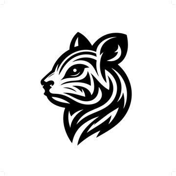 recommend clip art: Quokka in modern tribal tattoo, abstract line art of animals, minimalist contour. Vector