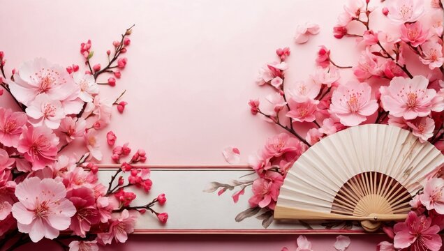 Oriental style with beautiful cherry blossoms