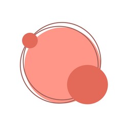 Round abstract icons in a shade of red , different circle geometry design , circle of different shapes for design , circle logo illustration.