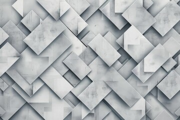 Obraz premium Grey and white glossy squares abstract hi-tech banner design. Futuristic geometric vector background. Beautiful simple AI generated image in 4K, unique.