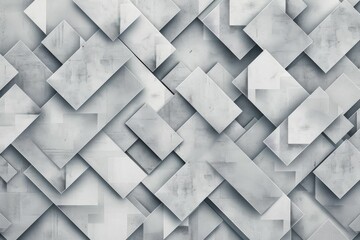 Grey and white glossy squares abstract hi-tech banner design. Futuristic geometric vector background. Beautiful simple AI generated image in 4K, unique.