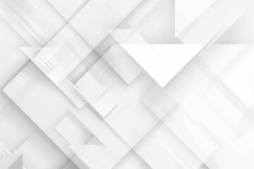 Grey and white glossy squares abstract hi-tech banner design. Futuristic geometric vector background. Beautiful simple AI generated image in 4K, unique. - obrazy, fototapety, plakaty