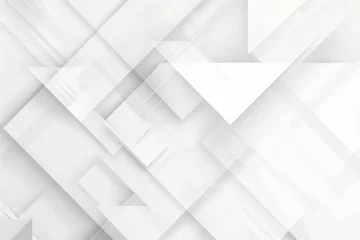Fotobehang Grey and white glossy squares abstract hi-tech banner design. Futuristic geometric vector background. Beautiful simple AI generated image in 4K, unique. © ArtSpree