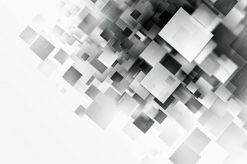 Abstract white and grey technology Hi-tech futuristic digital. High-speed movement. Squares texture. Vector illustration. Beautiful simple AI generated image in 4K, unique.