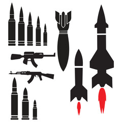 missile and rocket icon vector illustration