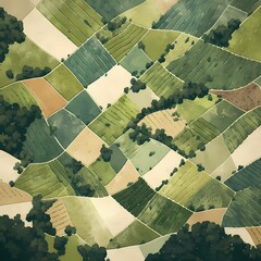 Breathtaking Overhead Perspective of an Exquisite Vineyard with Canopy Freckles