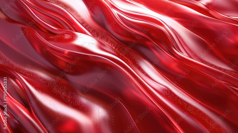 Poster the background is red and abstract. composition of dynamic shapes. generative ai.