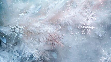 Ethereal White Christmas Snowflake Decorations
