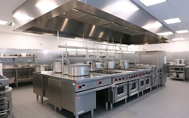 Professional Restaurant Kitchen Interior