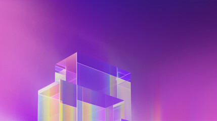 Fototapeta premium Colorful geometric shapes on gradient background