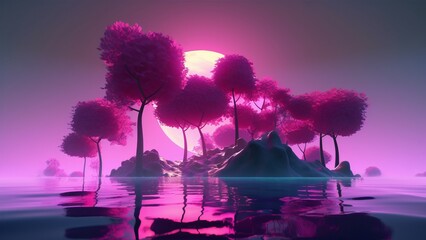 pink island