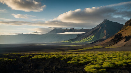 A landscape of a silent volcano