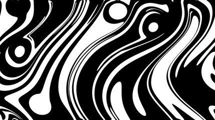 Seamless black and white line pattern with hand drawn doodle background