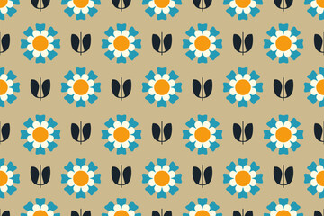 Fabric Prints' Beauty. Seamless Patterns with Mosaic Ornaments