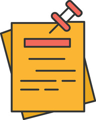  Sheet pin Vector icon which can easily modify or edit