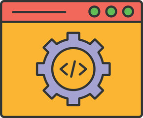 coding page Vector icon which can easily modify or edit