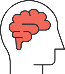 Human brain Vector icon which can easily modify or edit